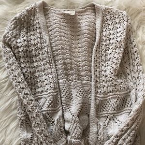 Knit cream boho sweater